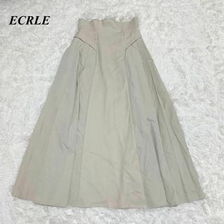 エクレール ecrel コルセット フレアスカート フリーサイズ ベージュ □