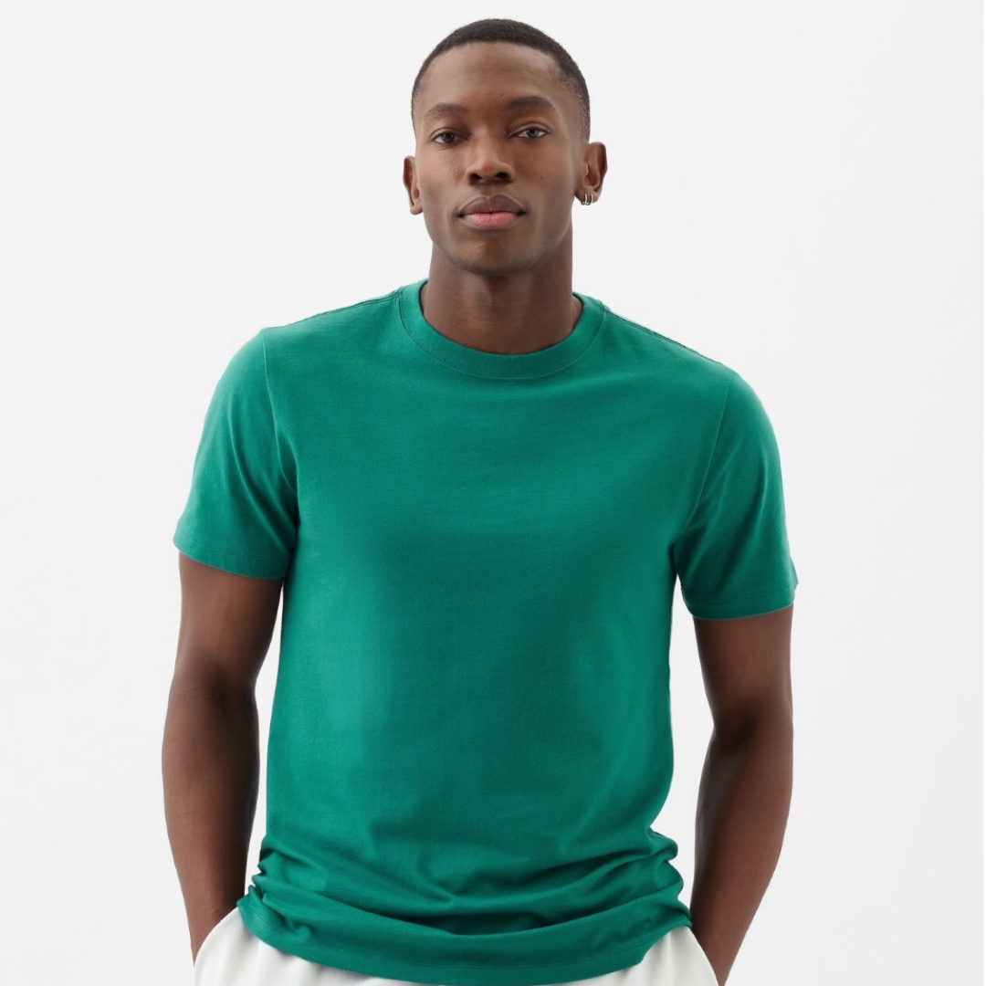 GAP(ギャップ)のギャップ GAP エブリディ ソフトクルーネックTシャツ グリーン S メンズのトップス(Tシャツ/カットソー(半袖/袖なし))の商品写真