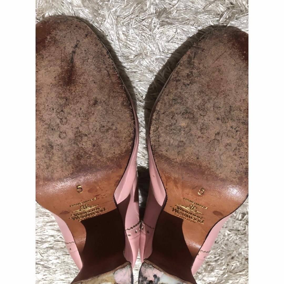 Vivienne Westwood(ヴィヴィアンウエストウッド)のヴィヴィアンウエストウッド　ハイヒール　パンプス　メリージェン　ピンク　UK5 レディースの靴/シューズ(ハイヒール/パンプス)の商品写真