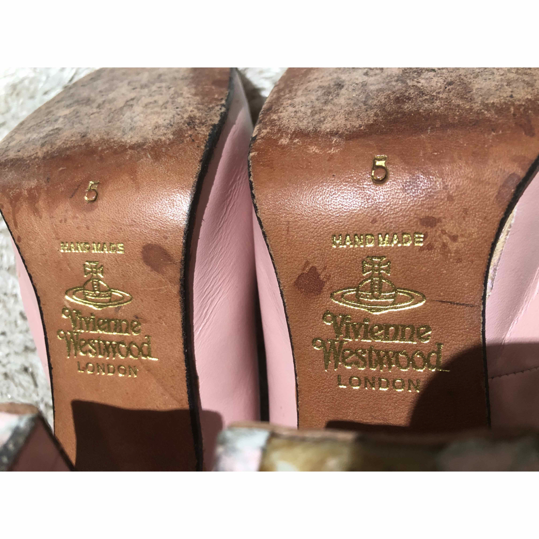 Vivienne Westwood(ヴィヴィアンウエストウッド)のヴィヴィアンウエストウッド　ハイヒール　パンプス　メリージェン　ピンク　UK5 レディースの靴/シューズ(ハイヒール/パンプス)の商品写真