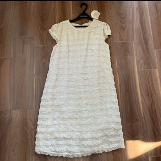 フランシュリッペ#ワンピース#ビーズ#レース#7部袖#新品#F フランシュリッペ#ワンピース#ビーズ#レース#7部袖#新品#F