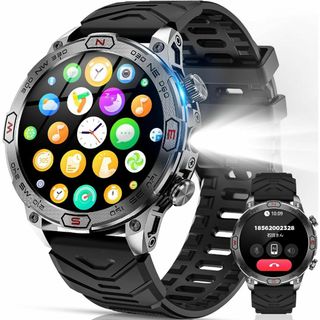 スマートウォッチ【業界新登場 AMOLED大画面 軍用規格】 Bluet(腕時計(デジタル))