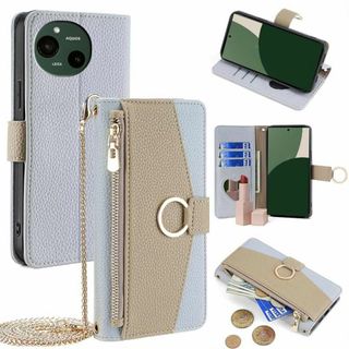 【色:ライトブルー_サイズ:AQUOS R9】Aquos R9 ケース SH-5(その他)