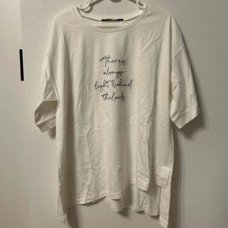 ザンパ(zampa)のZAMPA アシメロゴTシャツ　綿100% Mサイズ(Tシャツ(半袖/袖なし))