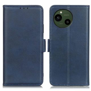 【色:ブルー_サイズ:AQUOS R9】AQUOS R9 ケース 手帳型 アクオ(その他)