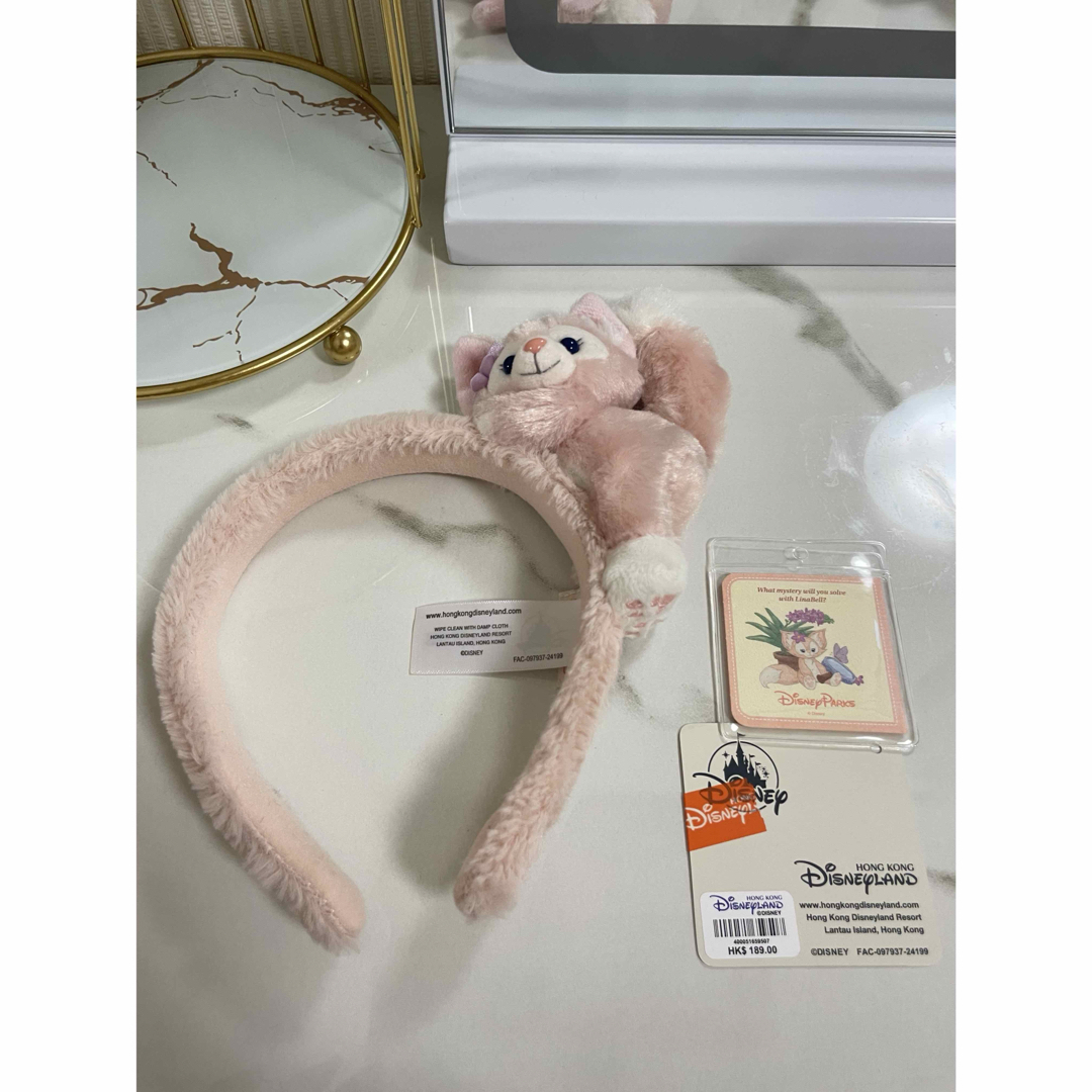 Disney(ディズニー)のリーナベルカチューシャ　ぬいぐるみカチューシャ　香港ディズニー エンタメ/ホビーのおもちゃ/ぬいぐるみ(キャラクターグッズ)の商品写真