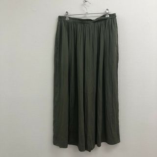 ユニクロ(UNIQLO)の【UNIQLO】ユニクロ　パンツ　ボトムス　緑系　カーキ　XLサイズ　無地　カジュアル　レディース(その他)