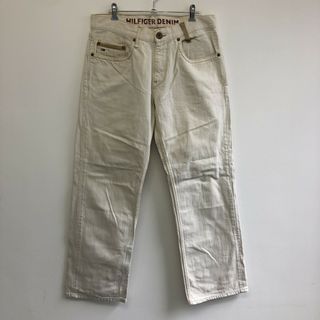 【HILFGER DENIM】ヒルフィガーデニム　ホワイト系　L34　デニムパンツ　無地　シンプル　カジュアル(その他)