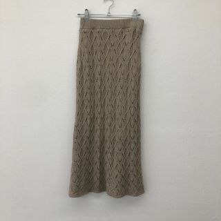【FLASH BLUE】フラッシュブルー　ベージュ系　M　ロングスカート　タイトスカート　無地　シンプル(ロングスカート)