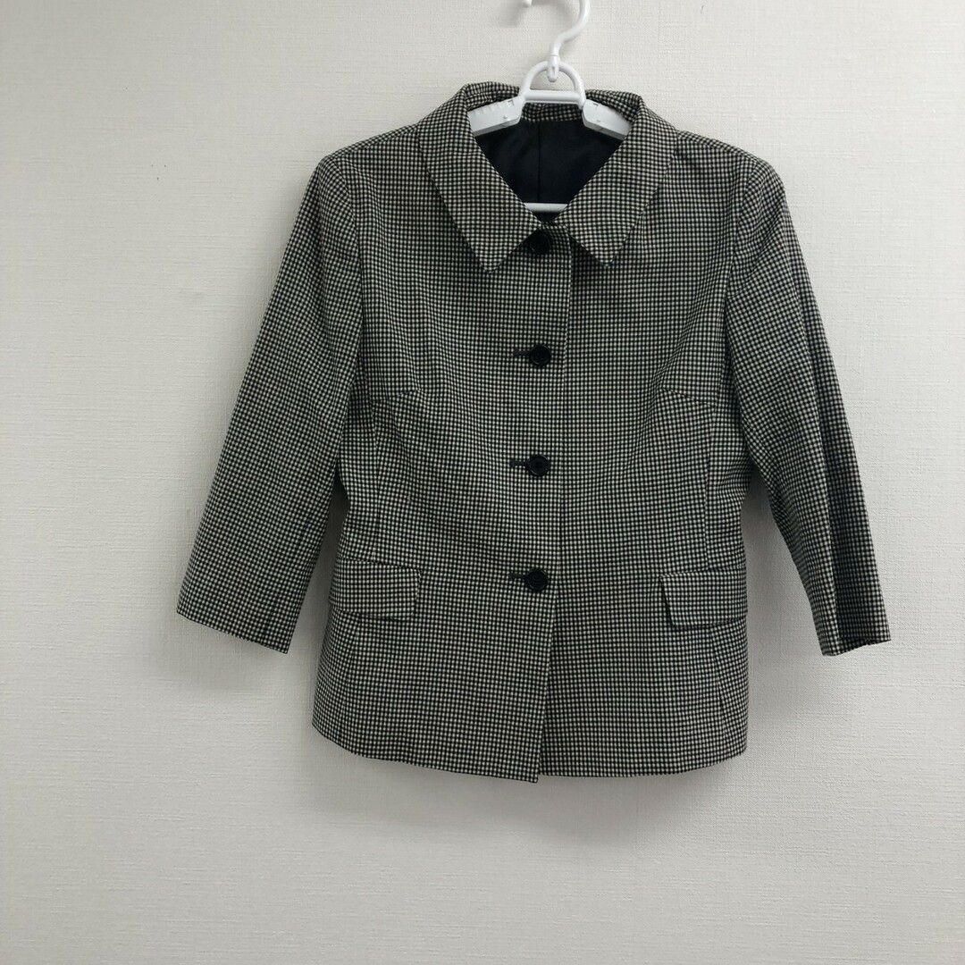 【INED】イネド ジャケット アウター サイズ２ 黒系 千鳥柄