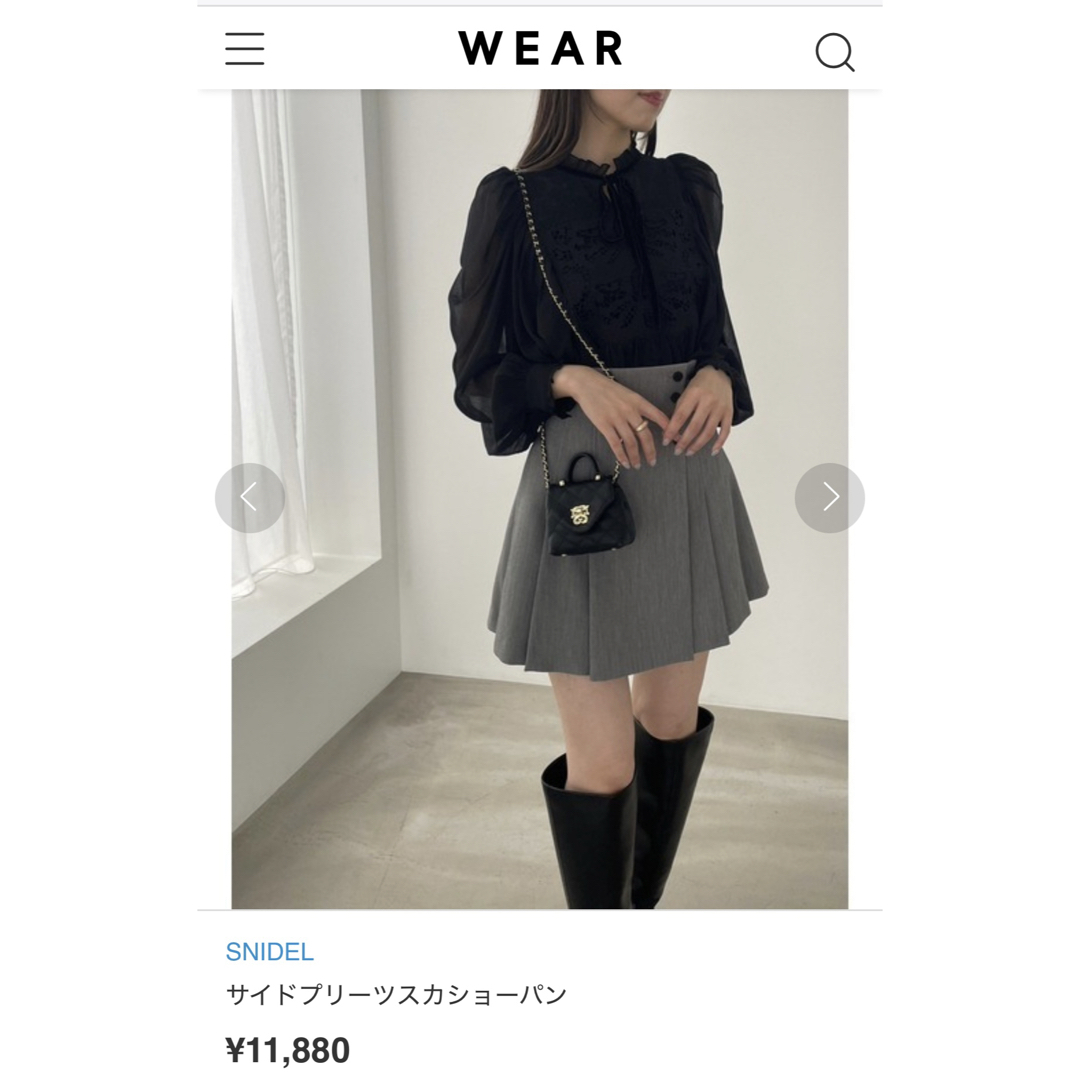 SNIDEL(スナイデル)のSNIDEL  サイドプリーツスカショーパン レディースのスカート(ミニスカート)の商品写真