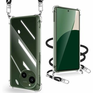AQUOS R9 ケース クリア ショルダー SH-51E 携帯カバー 耐衝撃 (その他)