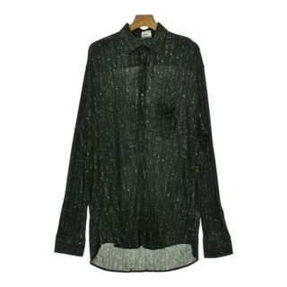 VETEMENTS - VETEMENTS フランネルシャツ 赤黒 ペンキプリントの VETEMENTS - VETEMENTS フランネルシャツ 赤黒 ペンキプリントの