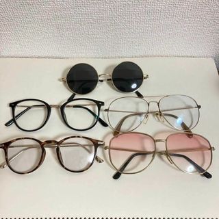 ヴィンテージ(VINTAGE)のS47　まとめ　セット　眼鏡 メガネ　 伊達　度なし　サングラス　ボストン　メタ(サングラス/メガネ)