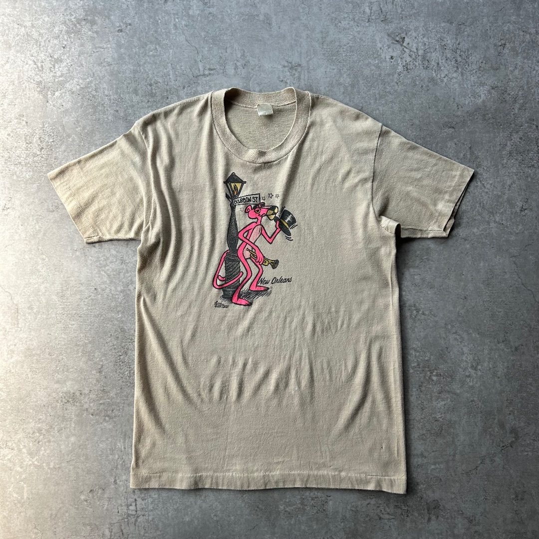 VINTAGE - 70s80s ピンクパンサー tシャツ USA製 ベージュ XL