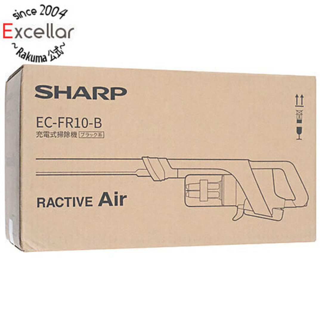 SHARP(シャープ)のSHARP コードレススティック掃除機 RACTIVE Air EC-FR10-B ブラック スマホ/家電/カメラの生活家電(掃除機)の商品写真