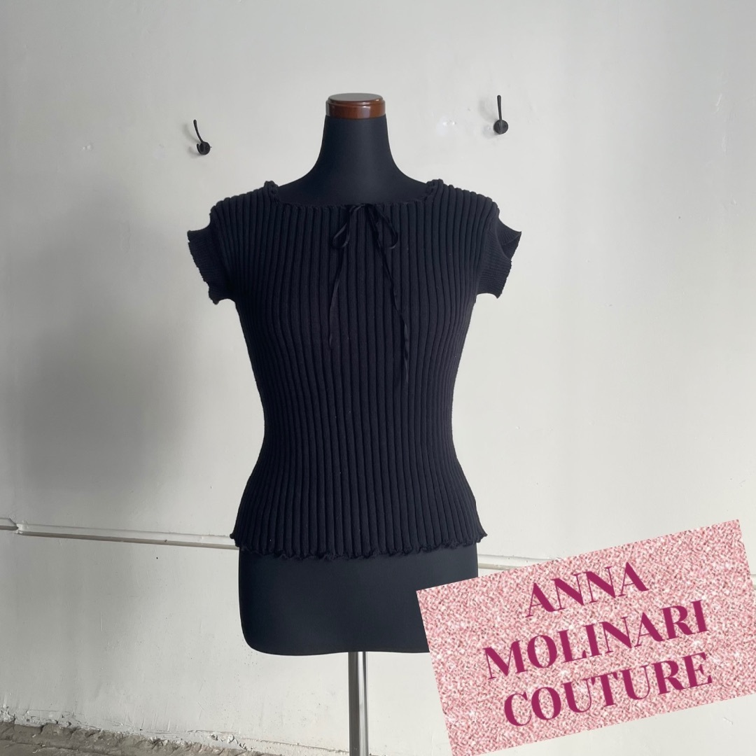 ANNA MOLINARI - ANNA MOLINARI COUTURE リブ リボン ニット D