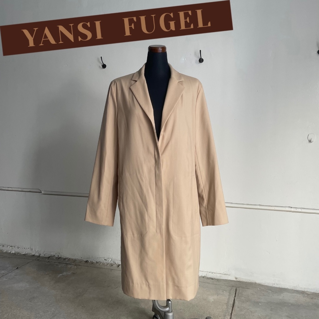 YANSI FUGEL ベージュロングコート ロングジャケット
