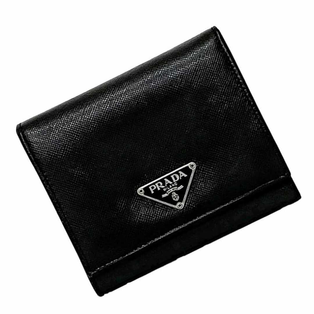 PRADA - プラダ 三つ折り 財布 ブラック NERO M176A 美品 PRADA - プラダ 三つ折り 財布 ブラック NERO M176A 美品
