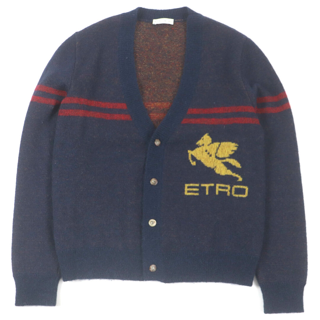 ETRO - 極美品□ETRO エトロ 20AW モヘア ウール ロゴボタン ETRO - 極美品□ETRO エトロ 20AW モヘア ウール ロゴボタン