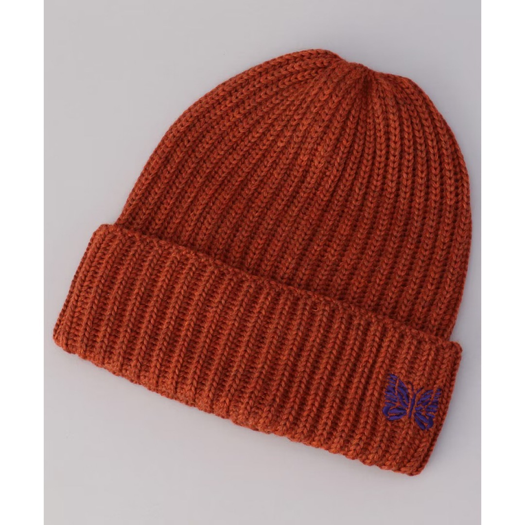 Needles(ニードルス)のNeedles　ニット帽　オレンジ　Watch Cap　ひろぱ　ミセス メンズの帽子(ニット帽/ビーニー)の商品写真