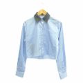 【新品】 miu miu / ミュウミュウ | 2025SS | ブルーストライプ ポプリンシャツ | 36 | ブルー | レディース