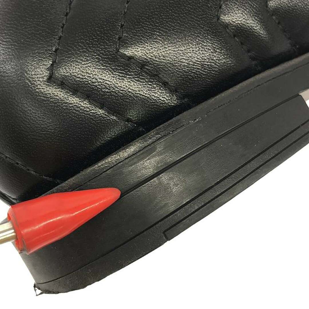 GUCCI(グッチ)のGUCCI / グッチ | ダブルG キルト レザー ローファー | 39 | ブラック/ゴールド | レディース レディースの靴/シューズ(ブーツ)の商品写真