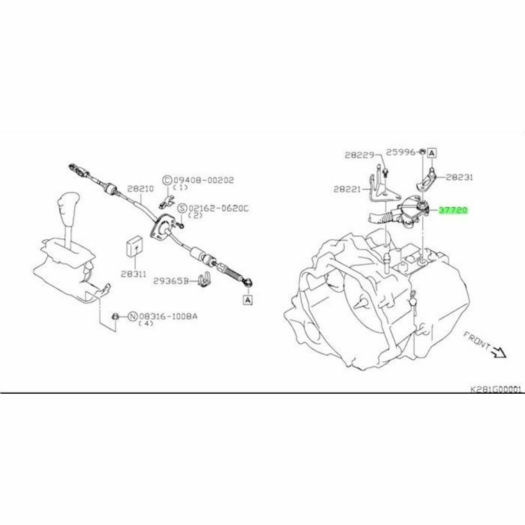 スズキ(スズキ)のスズキ 純正 SX4 スイッチ シフト 自動車/バイクの自動車(車種別パーツ)の商品写真