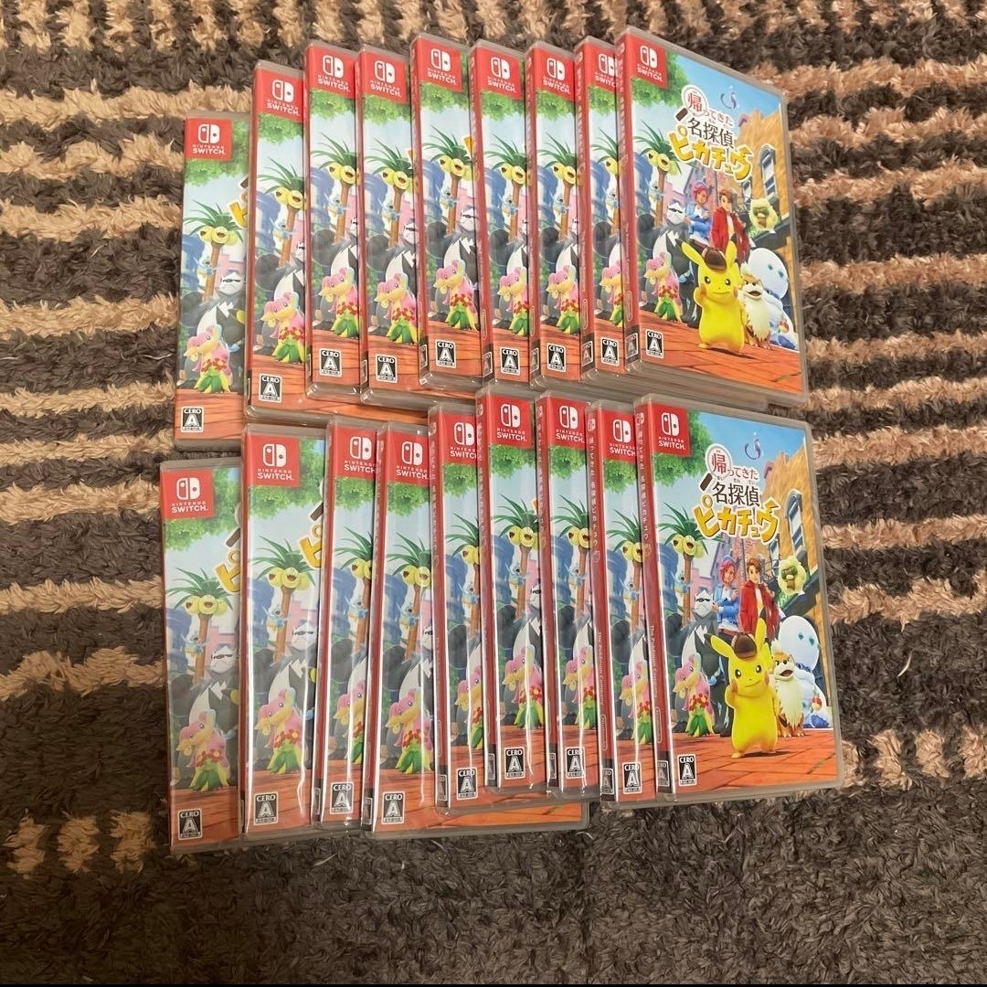 Nintendo Switch(ニンテンドースイッチ)の帰ってきた名探偵ピカチュウ Nintendo Switch 18個セット エンタメ/ホビーのゲームソフト/ゲーム機本体(家庭用ゲームソフト)の商品写真