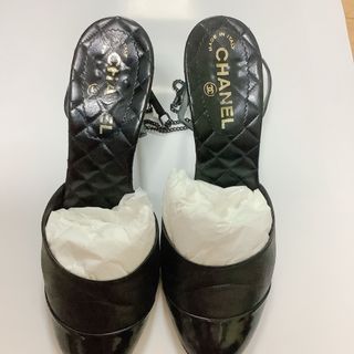 CHANEL - CHANEL シャネルヴィンテージ ブラックパンプス サイズ CHANEL - CHANEL シャネルヴィンテージ ブラックパンプス サイズ