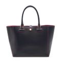 LOEWE ロエベ レオ アナグラム トートバッグ ハンドバッグ 2トーン レザー ダークネイビー 濃紺 ピンク ゴールド金具 ポーチ付き