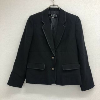 【SOIRBENIR】ソワールべニール　テーラードジャケット　黒系　ブラック　サイズ11　長袖　無地(その他)