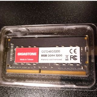 Gigastone ノートPC用メモリ 8GBx1枚 DDR4-3200MHz(PC周辺機器)