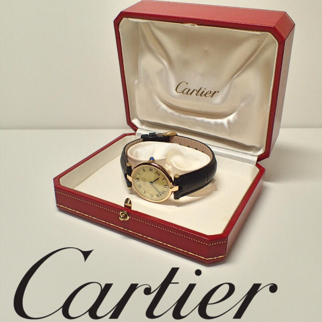 【正規通販】 Cartier - オーバーホール済！ カルティエ ヴェルメイユ マストヴァンドーム クォーツ 腕時計