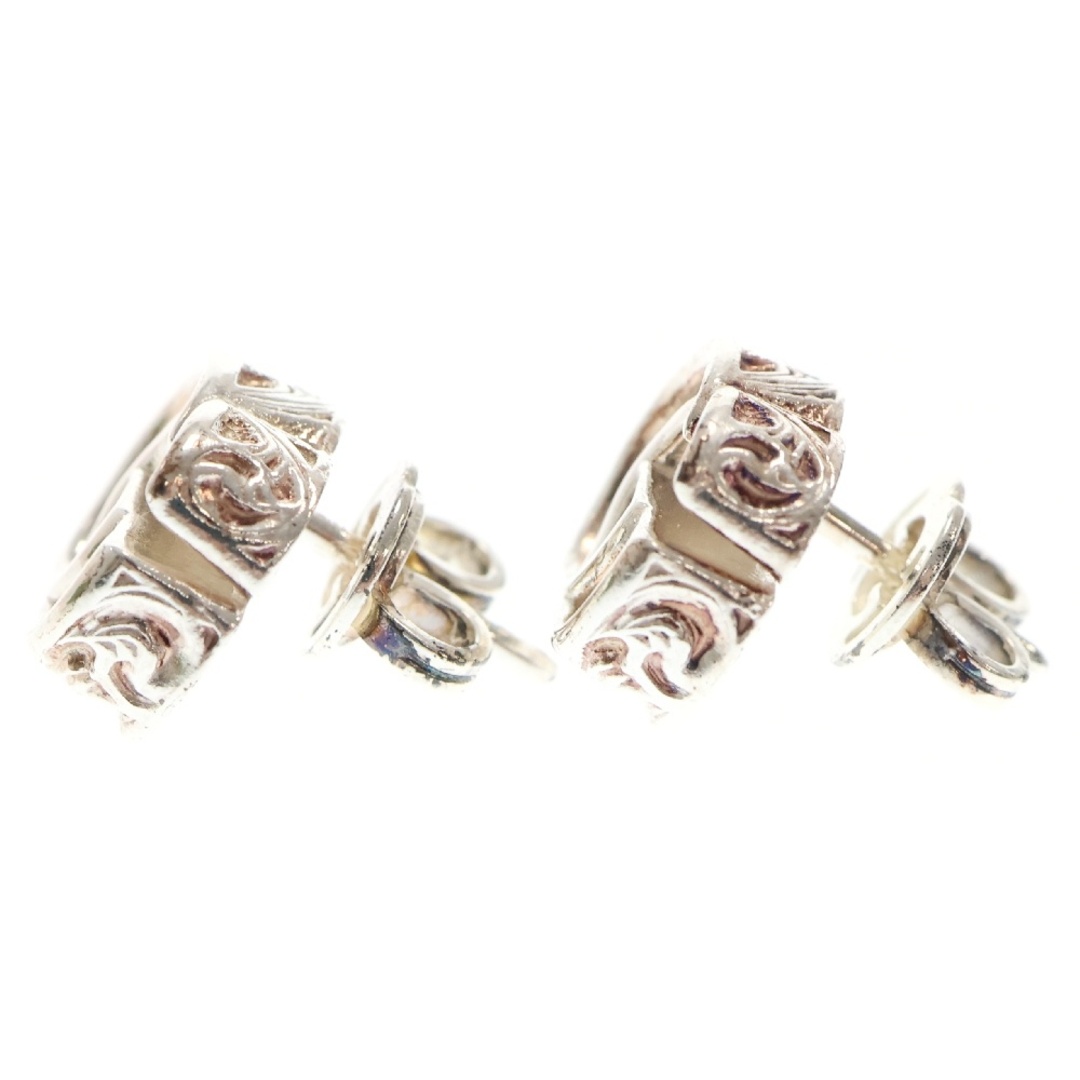 GUCCI - GUCCI グッチ ダブルG ロゴ アラベスク ピアス シルバー GUCCI - GUCCI グッチ ダブルG ロゴ アラベスク ピアス シルバー