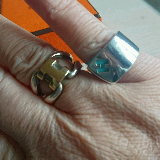 Hermes(エルメス)のゲリラセール！HERMESキャンディ💍ブルー#50 レディースのアクセサリー(リング(指輪))の商品写真