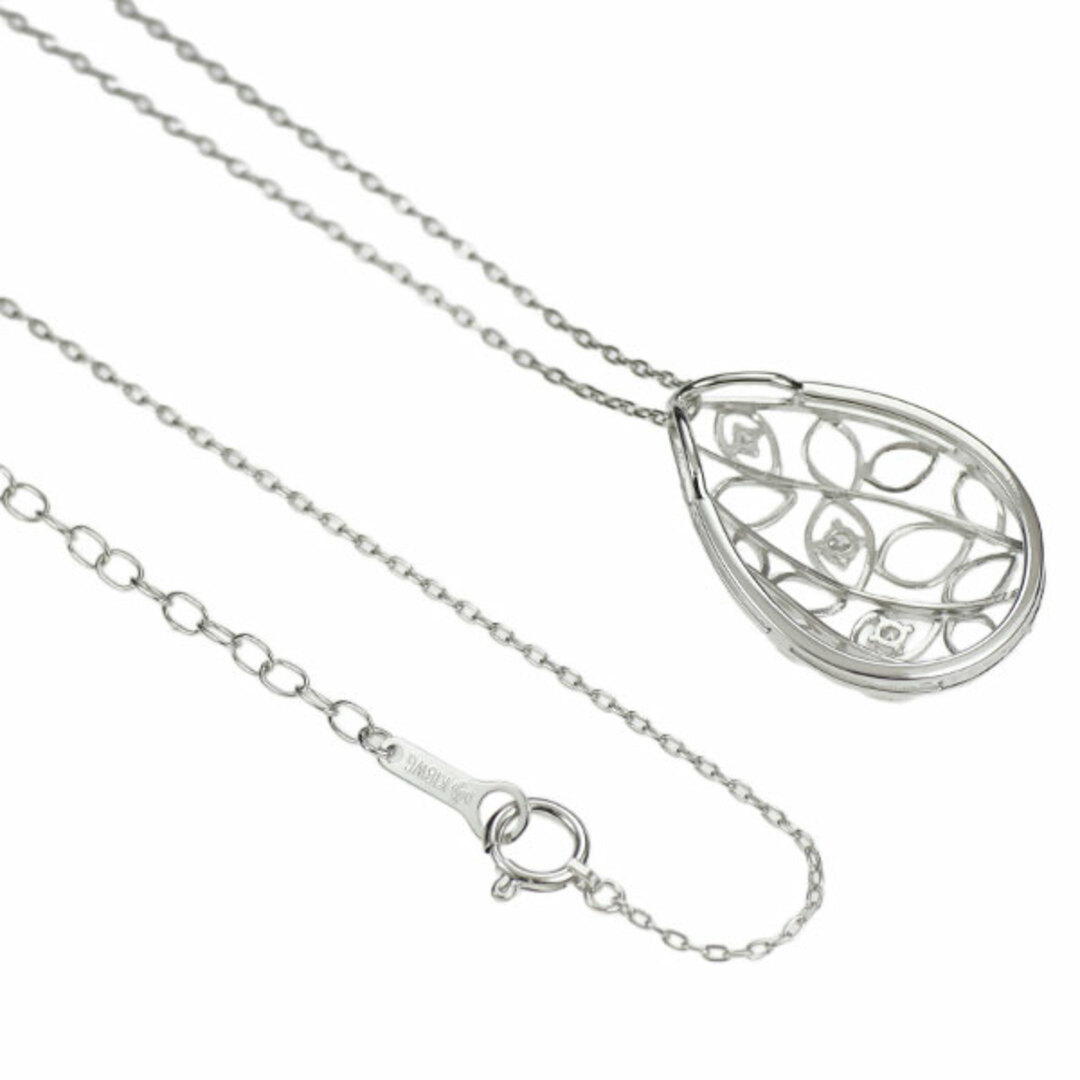 田崎真珠 K18WG ダイヤモンド ペンダントネックレス 0.06ct