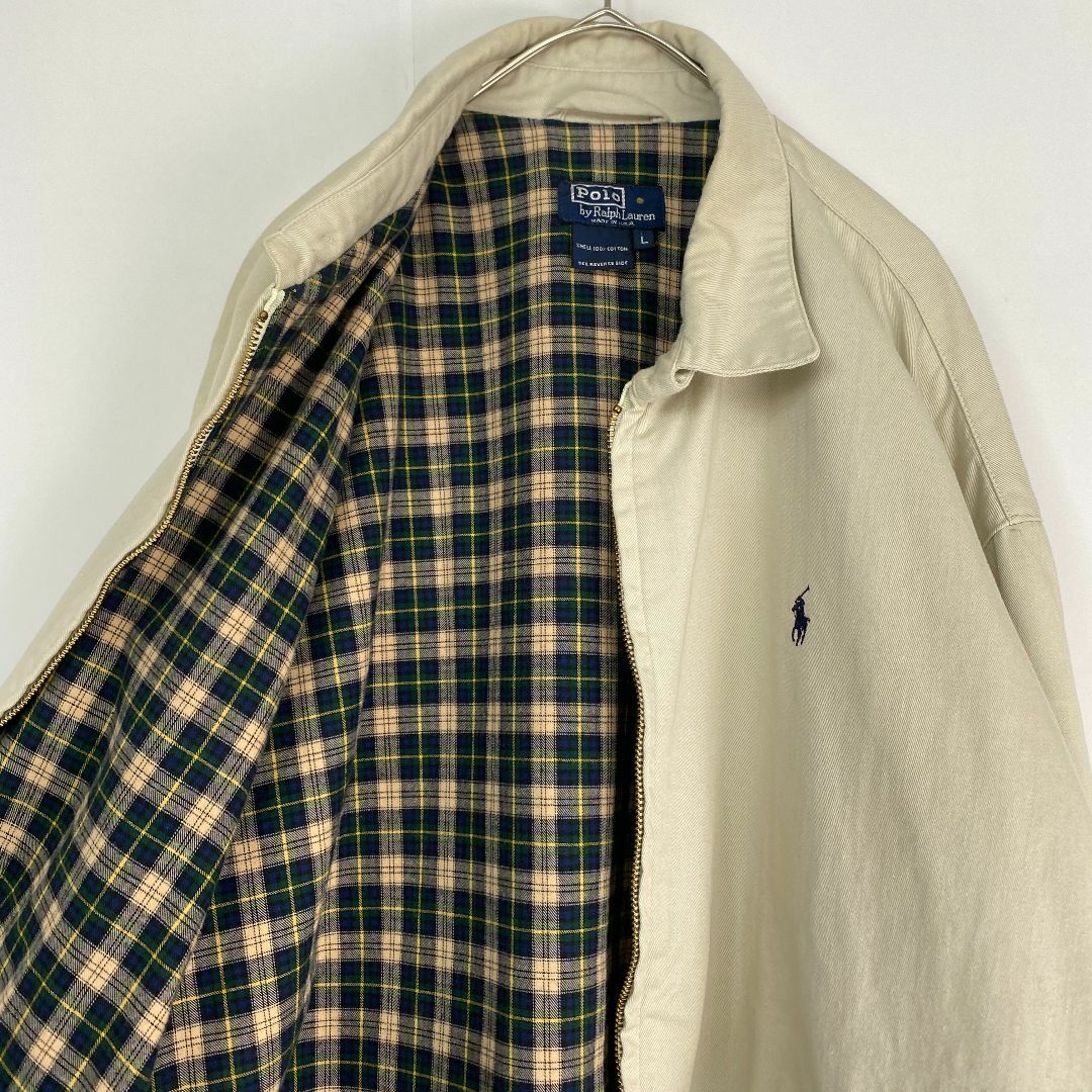 POLO RALPH LAUREN - ポロバイラルフローレン　ブルゾン　スイングトップ　裏地チェック　ロゴ刺しゅう