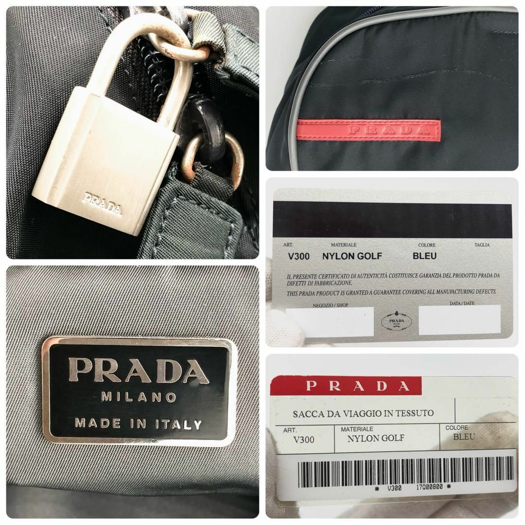 PRADA - 【美品✨】PRADA SPORTS ボストンバッグ 南京錠 Gカード PRADA - 【美品✨】PRADA SPORTS ボストンバッグ 南京錠 Gカード