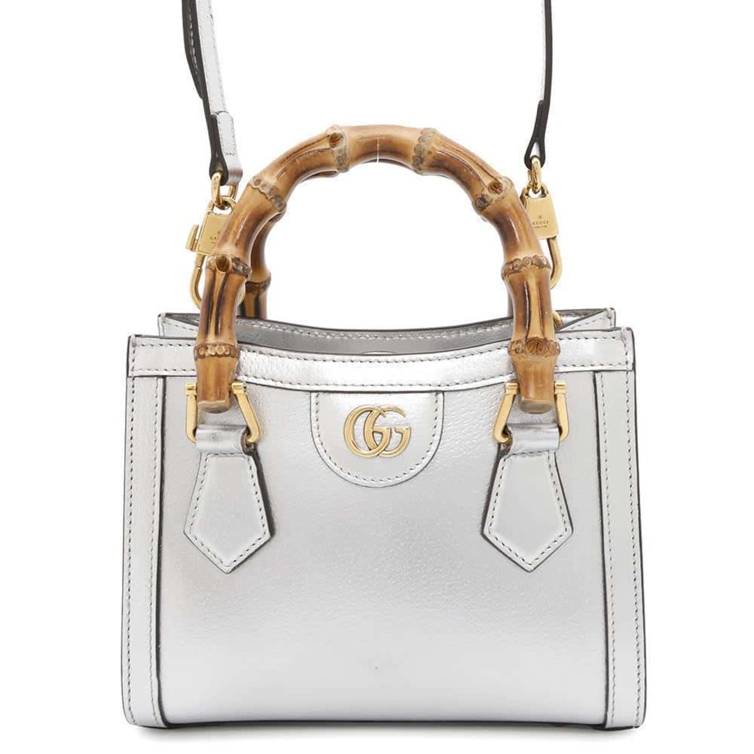 GUCCI - グッチ ハンドバッグ ダイアナ ミニ バンブー レザー 702732 GUCCI 2way