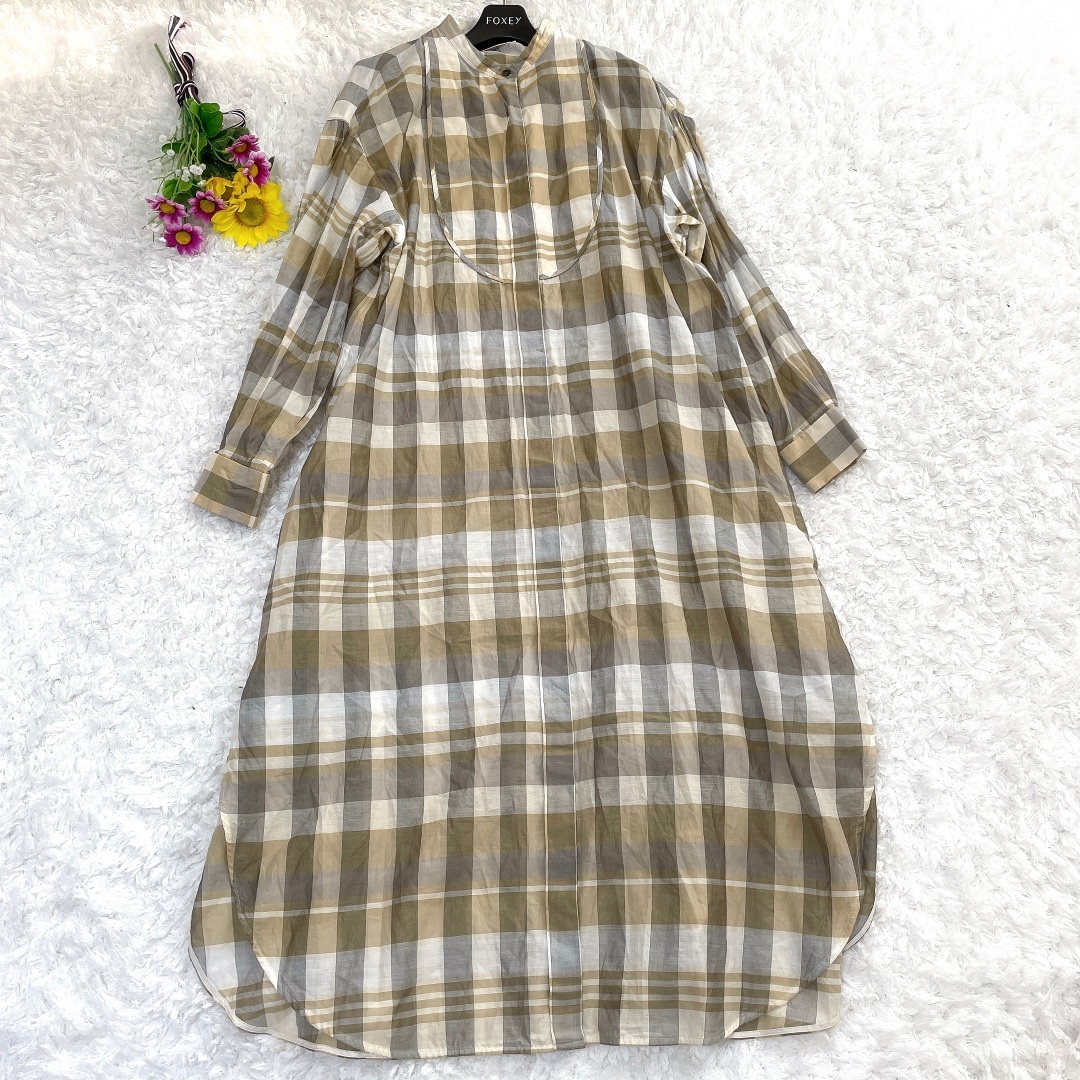 プルミエアロンディスモン⭐️シルク混 シャツワンピース 21SS