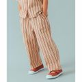 【RED】ストライプ ロング パンツ (90~130cm)
