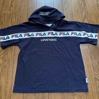 ラブトキシック(lovetoxic)のナルミヤ FILAコラボ パーカーTシャツ size M 150cm(Tシャツ/カットソー)