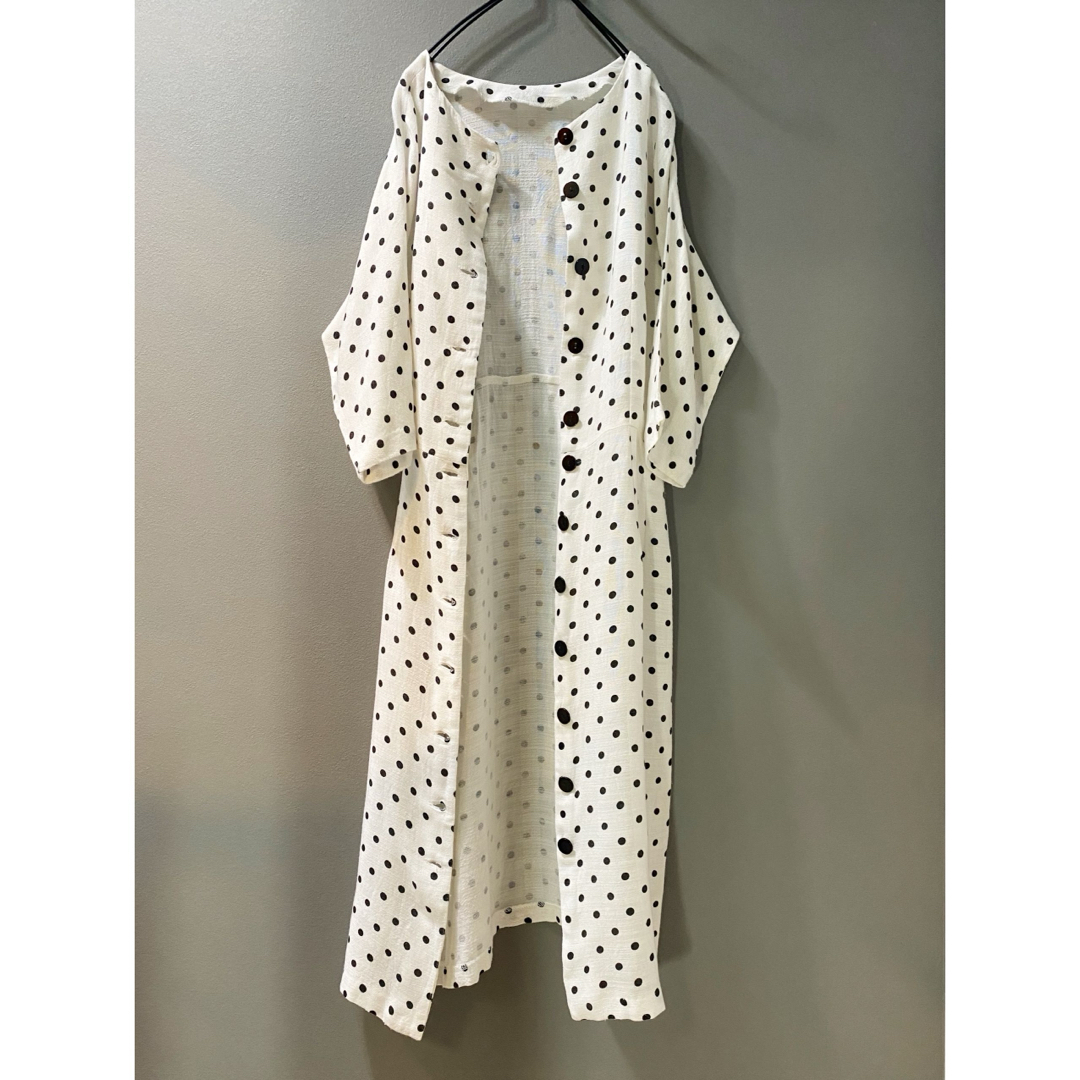 VINTAGE - ビンテージ 70s 羽織 水玉 ドット ダルメシアン VINTAGE - ビンテージ 70s 羽織 水玉 ドット ダルメシアン