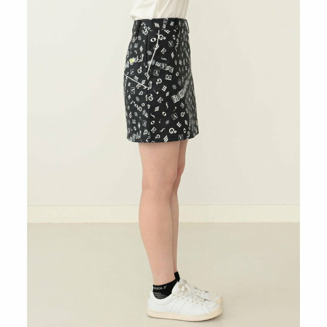BLACK】【L】ORANGE LABEL / 音符 総柄 ストレッチスカートの BLACK】【L】ORANGE LABEL / 音符 総柄 ストレッチスカートの