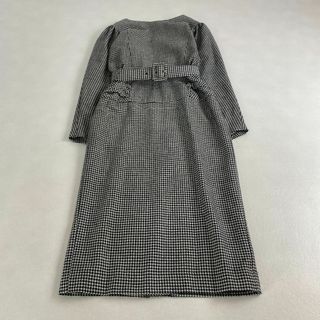 ヴィンテージ(VINTAGE)のヴィンテージ　ワンピース　ボリューム袖　長袖　千鳥格子柄　ドルマン袖　ウール(ロングワンピース/マキシワンピース)