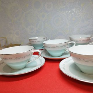 Noritake - Noritake ノリタケ ティーカップ&ソーサー 5客 Noritake - Noritake ノリタケ ティーカップ&ソーサー 5客