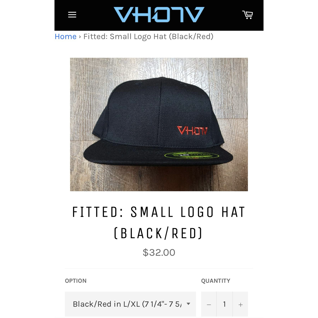 VHO7V SMALL LOGO HAT (BLACK/RED) キャップ メンズの帽子(キャップ)の商品写真