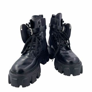 PRADA - 良品 PRADA プラダ スクエアトゥ ジップアップ レザー PRADA - 良品 PRADA プラダ スクエアトゥ ジップアップ レザー