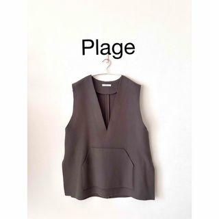 Plage - Plage プラージュ ベスト ブラック 黒 サイズ:FREE Plage - Plage プラージュ ベスト ブラック 黒 サイズ:FREE